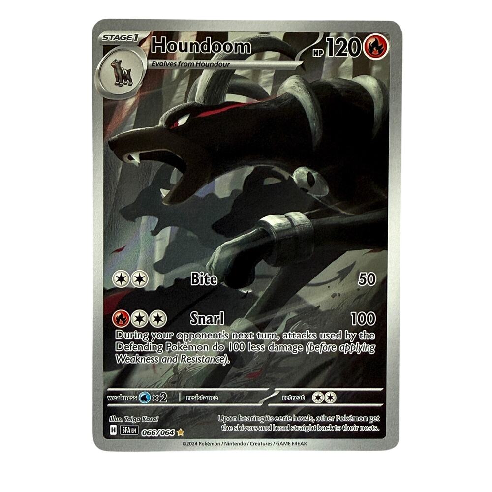 Pokémon TCG Houndoom 066/064 Shrouded Fable 2024 Illustration Rare Holo NM-MT